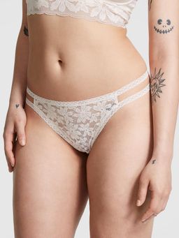 Victoria's Secret - PINK Lace Strappy Thong Panty - White