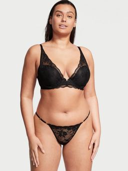 Victoria's Secret - Black Love Cloud Adjustable String Thong Panty