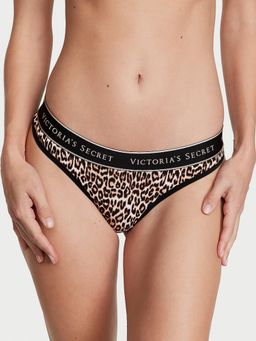 Victoria's Secret - Multi-Color Cotton Logo Cotton Thong Panty