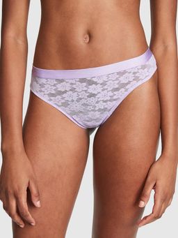 Victoria's Secret - PINK Wear Everywhere Lace Thong Panty - Purple