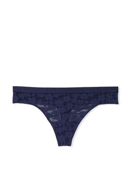 Victoria's Secret - PINK Wear Everywhere Lace Thong Panty - Blue