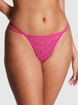 Victoria's Secret - PINK DOT MESH STRAPPY THONG