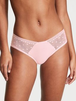 Victoria's Secret - Pink No-Show Lace-Trim No-Show Thong Panty