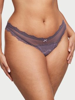 Victoria's Secret - Purple Dream Angels Lace & Mesh Brazilian Panty