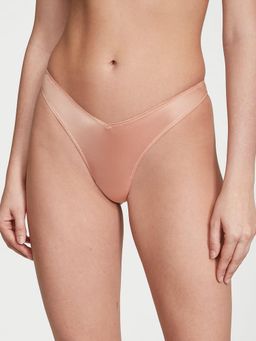 Victoria's Secret - Beige Very Sexy Smooth Strappy-Back High-Leg Thong Panty