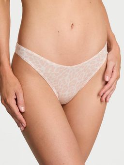 Victoria's Secret - Beige Body by Victoria Stretch Cotton High-Leg Scoop Thong Panty