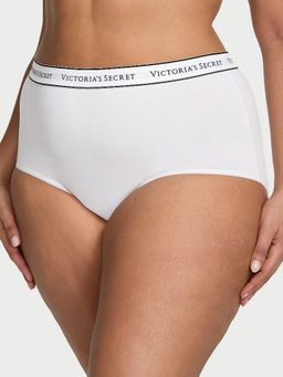 Victoria's Secret - White Cotton Logo Cotton Modern Brief Panty
