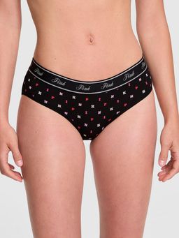 Victoria's Secret - PINK Logo Cotton Hip Hugger Panty - Black