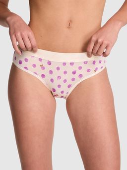 Victoria's Secret - PINK Logo Cotton Hip Hugger Panty - Off White