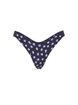 Victoria's Secret - PINK Logo Cotton Shine High-Leg Thong Panty - Navy Blue