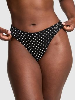 Victoria's Secret - PINK Cotton High-Leg Thong Panty - Black