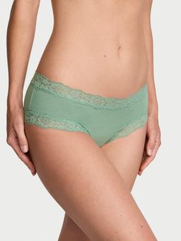 Victoria's Secret - Green The Lacie Lace-Waist Cotton Cheeky Panty