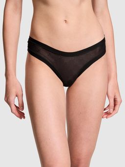 Victoria's Secret - PINK No-Show Thong Panty - Black