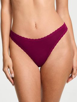 Victoria's Secret - Pink The Lacie Cotton Lace-Waist Thong