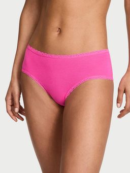 Victoria's Secret - Pink The Lacie Cotton Lace-Waist Cheeky Panty
