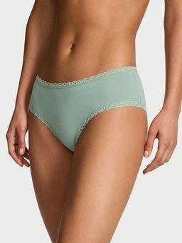 Victoria's Secret - Aqua The Lacie Cotton Lace-Waist Cheeky Panty