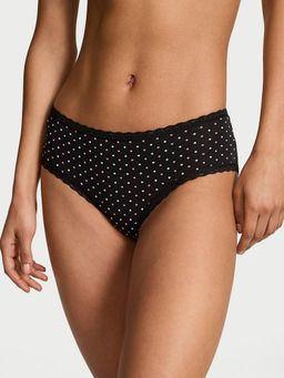 Victoria's Secret - Black The Lacie Cotton Lace-Waist Cheeky Panty