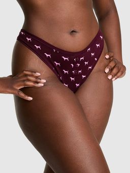 Victoria's Secret - PINK Cotton High-Leg Thong Panty - Purple