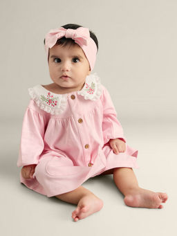 My Milestones - Pink Embroidered Top and Pant