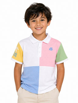 My Milestones - Cotton Half Sleeves Polo T-shirt - Multicolor