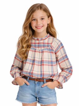 My Milestones - Cotton Checks Full SleevesTop - Multi-Color