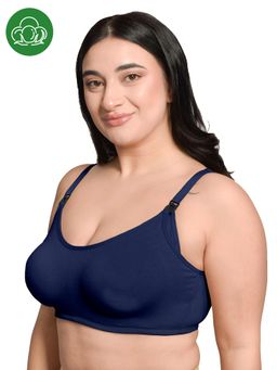 Inner Sense - Navy Blue Plus Size Non-Wired Non-Padded Maternity Bra