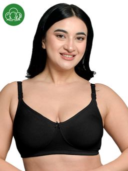 Inner Sense - Black Plus Size Non-Wired Non-Padded Anti Odour Maternity Bra