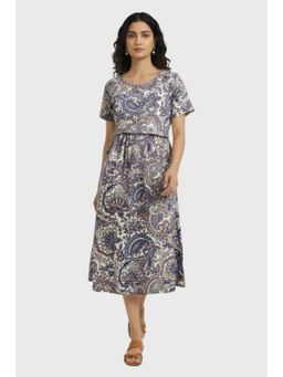 Putchi - Multi-Color Round Neck Swirling Paisley Dress