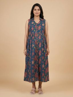 The Mom Store - Blue Petal Story Maternity and Nursing Sleeveless Dress