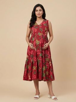 The Mom Store - Flame Edit Maternity and Nursing Dress