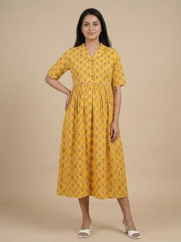 The Mom Store - Golden Basic Maternity and Nursing Dress