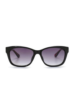 French Connection - Grey Lens Square Sunglass Full Rim Black Frame With Gradient