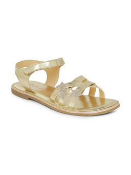 Aria Nica - Goldie Gold Round Toe Sandals
