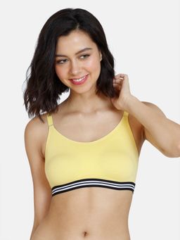 Zivame - Beautiful Basics Non Wired Full Coverage Bralette Bra-minion Yellow Yellow
