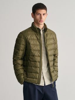 GANT - Men Green Solid High Neck Full Sleeves Puffer Jacket