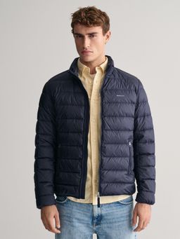 GANT - Men Navy Blue Solid High Neck Full Sleeves Puffer Jacket