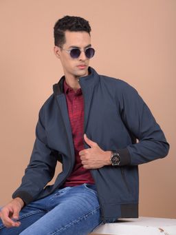 CRIMSOUNE CLUB - Mens Navy Blue Bomber Jacket