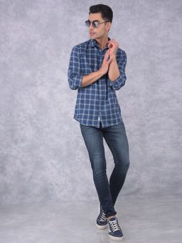 CRIMSOUNE CLUB - Men Multi-Color Checked Shirt
