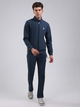 Rock.it - Mens Smart Fit Solid Round Neck Full Sleeve Jacket With Track Pant