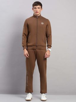 Monte Carlo - Mens Regular Fit Solid Collar Full Sleeve Jacket With Track Pant