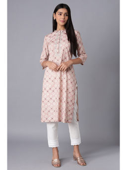 WISHFUL by W - Pink Floral Kurta