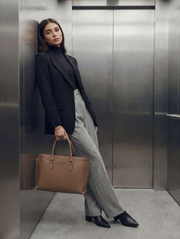 MIRAGGIO - Ellon Top Handle Satchel Bag With Detachable Strap - Taupe