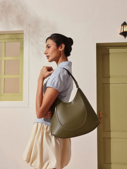 MIRAGGIO - Patty Hobo Green Handbag