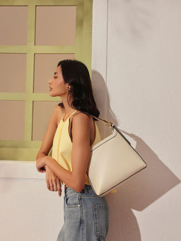 MIRAGGIO - Jemmy Hobo Ivory Handbag
