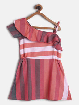 Tales & Stories - Girls Multi Cotton Stripes Dress