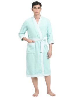 SPACES - Green Hygro Cotton 400 Gsm Dobby Plain Bath Robe