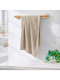Welspun - Beige 2-In-1 250 Gsm Dobby Weave Plain Hight Absorbent Bath Towel