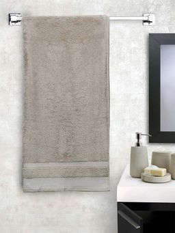 SPACES - Taupe Hygro Cotton 600 Gsm Dobby Weave Solid Premium Bath Towel