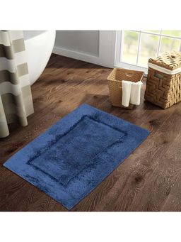SPACES - Blue Hygro Cotton 2000 Gsm Machine Tufted Premium Bath Mat (S)