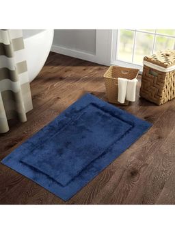 SPACES - Blue Hygro Cotton 2000 Gsm Machine Tufted Premium Bath Mat (L)